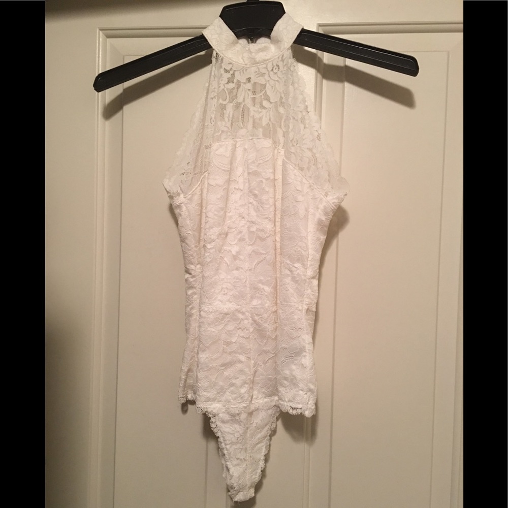 Guess Ivory Lace Bodysuit S